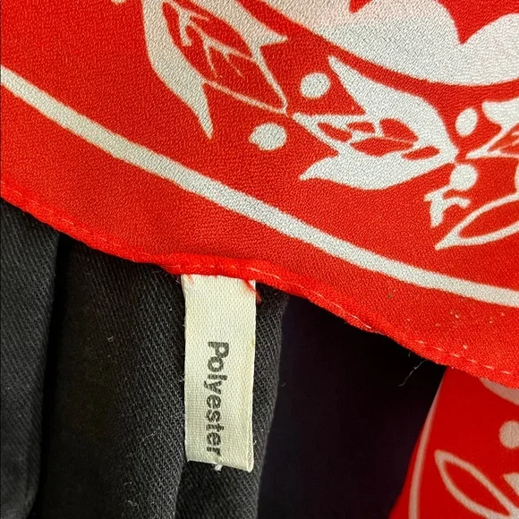 Vintage Patriotic Red and Blue Bicentennial  Scarf 1776 1976 - Picture 2 of 3